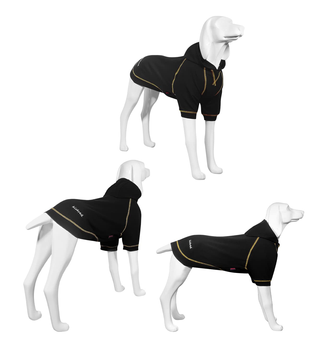 Kickred Basic Dog Hoodie Sweatshirts, Pet Clothes Hoodies Sweater With Hat And Leash Hole, Soft Cotton Outfit Coat For Large Medium Small Dogs