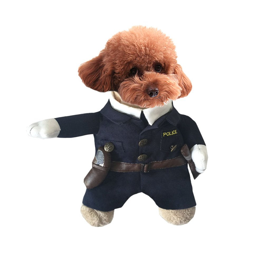 Nacoco Pet Policeman Costumes Dog And Cat Halloween Suits (Large)