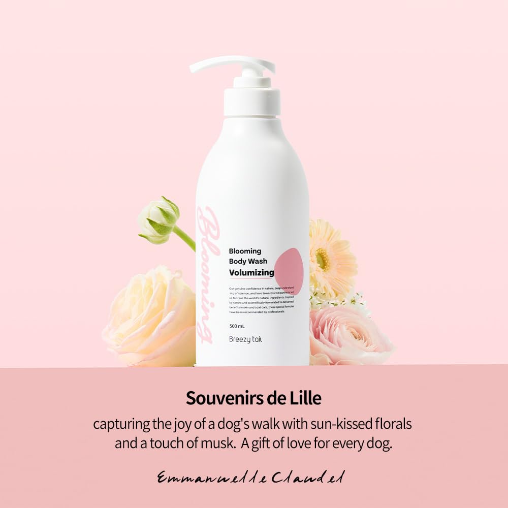 Breezytail Blooming Volumizing Dog Shampoo, Loved By Top Korean Groomers, Volumizing Formula For A Shiny & Fluffy Coat - Easy Br