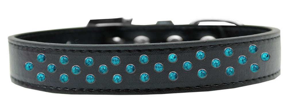 Dog, Puppy & Pet Fashion Collar, Southwest Turquoise Pearl Rimsets Sprinkles Black 14