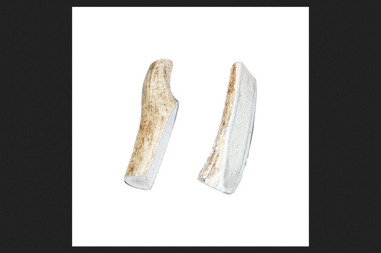 BUCKEYBITES Bucky Bites Medium, Large All Ages Rawhide Sticks Antler 4 in. L 2 pk