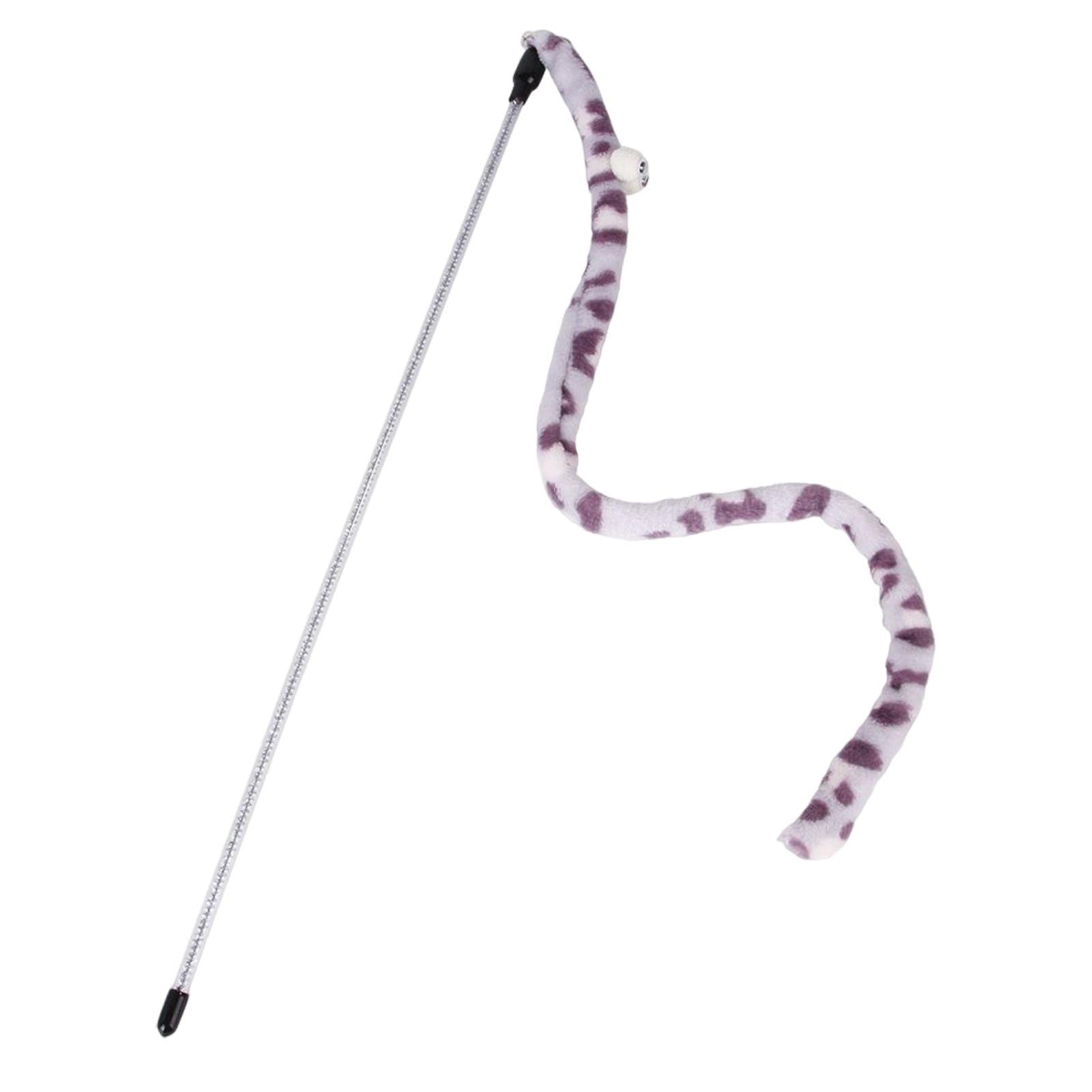Ecomistiq Long Interactive Cat Toys Teaser Exerciser Wand Toy Gray| Toys| Supplies |Pet