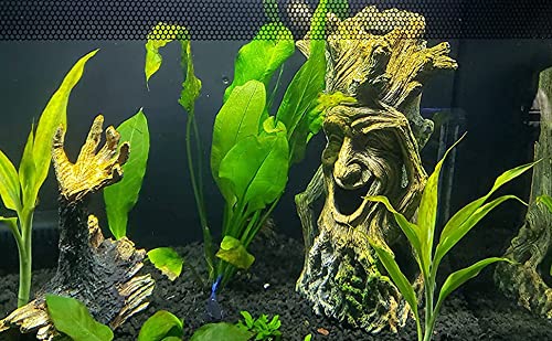 Slocme Fish Tank Tree Trunk Decorations - Lifelike Hollow Tree Wood Ornament, Fish Can Swim Through The Trunk Hole