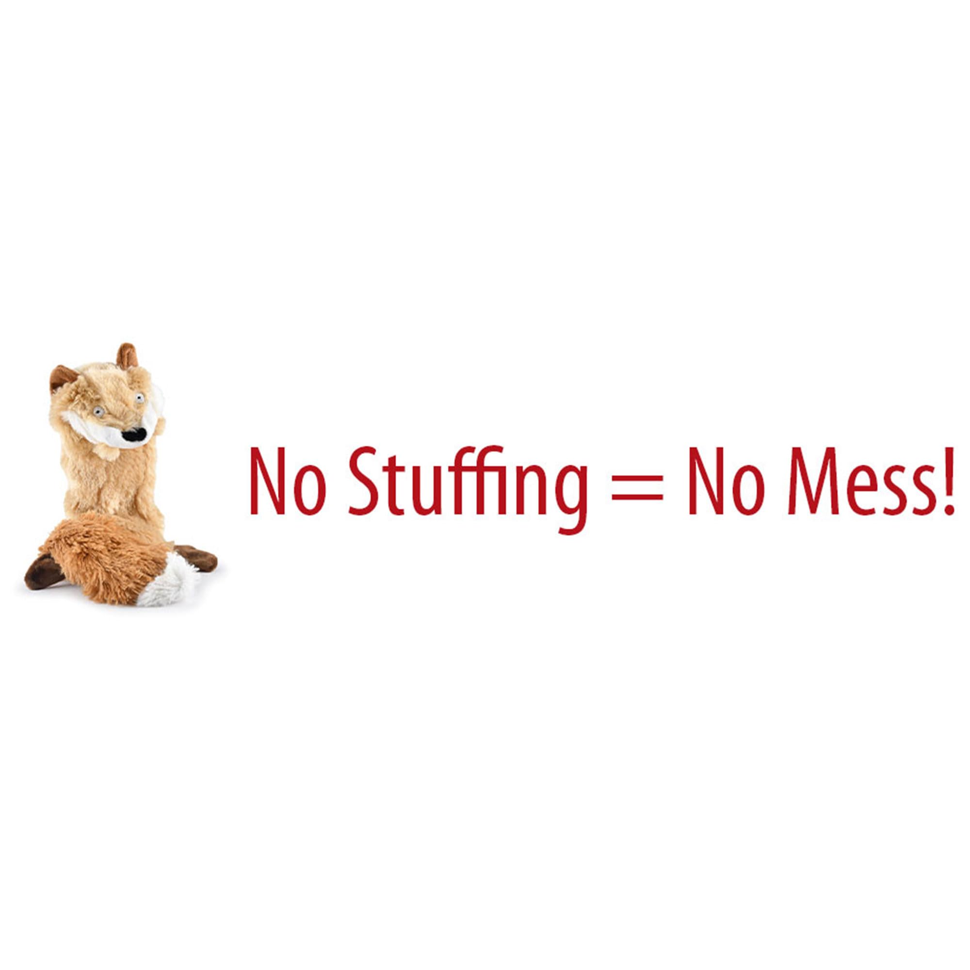 Jeffers Pet Thinnies Unstuffed Squeaker Dog Toy - 21'' Plush Raccoon, Flat Stuffing Free Chew Toy For Small, Medium & Large Dogs
