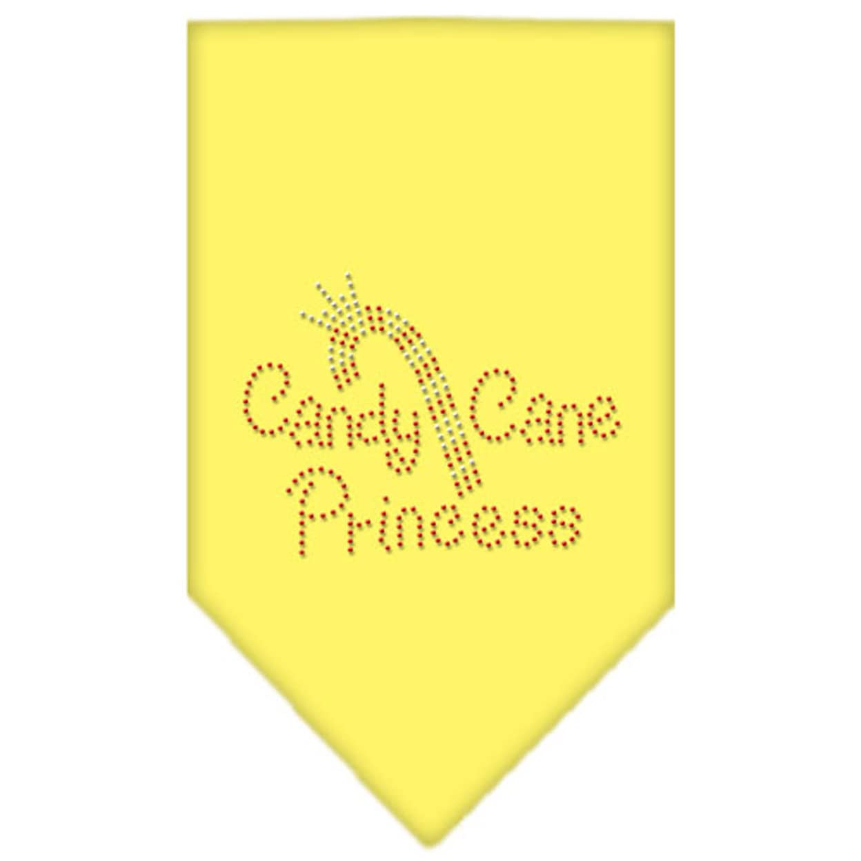 Mirage Pet Products Candy Cane Princess Rhinestone Bandana, Large, Yellow
