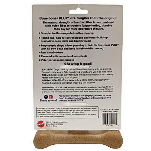Spot By Ethical Products - Bambone Plus 3 Pack Variety Bundle Easy Grip Durable Dog Chew Toy For Aggressive Chewers Great Chew T
