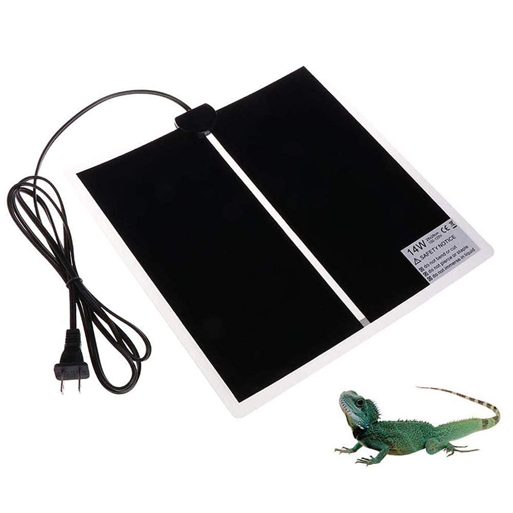 Kabasi Reptile Heating Pad, 14W 11X11 Inch Waterproof Reptile Heat Pad Under Tank Terrarium With Temperature Control, Safety Adjustable Reptile Heat Mat For Turtle, Tortoise, Snakes, Lizard, Gecko