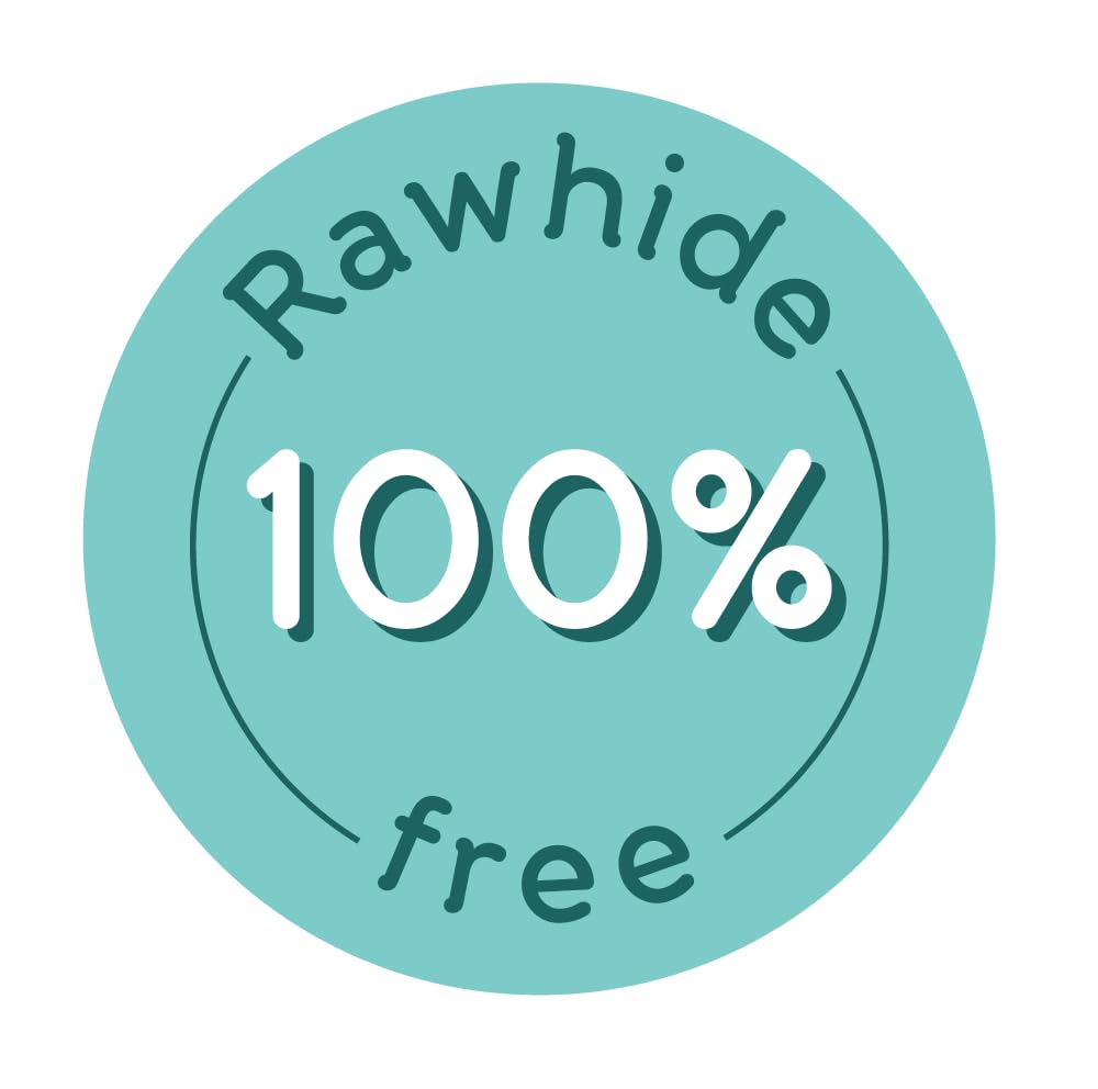 Gnawturals Rawhide Free Dog Chews | Ribbed Bones | for Large - Extra Large Dogs | Pumpkin, Psyllium Husk and Chicory Root for Ea