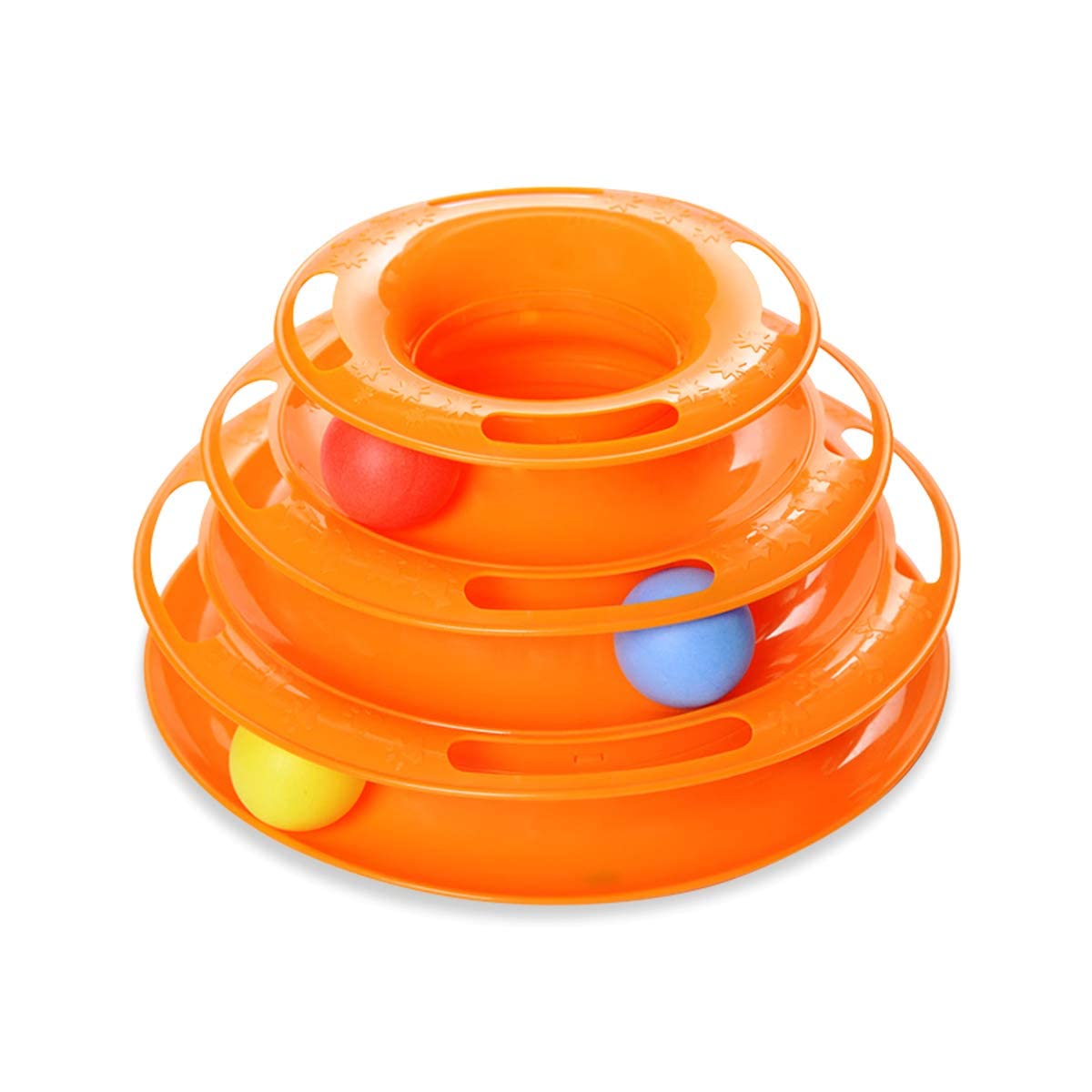 Emily Pets 3 Level Tower Tracks Cat Toy Chasing Ball In Tower Game For Pets, Multistage Interactive Toy, Funny Cat Game, Interac