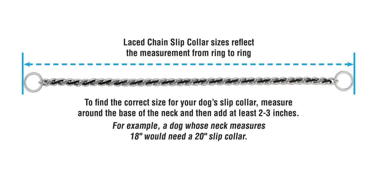 Terrain D.O.G. Laced Chain Slip Collar Gray/Black, 26-Inch X 3.9 Mm