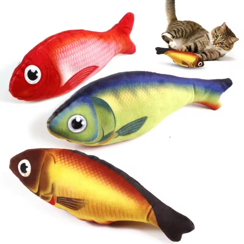 Bohobark Atnip Toy, Cat Toy Catnip Toys For Cats,Catnip Filled Fish Mice Cat Teething Chew Toy1 Piece (Color May Vary)