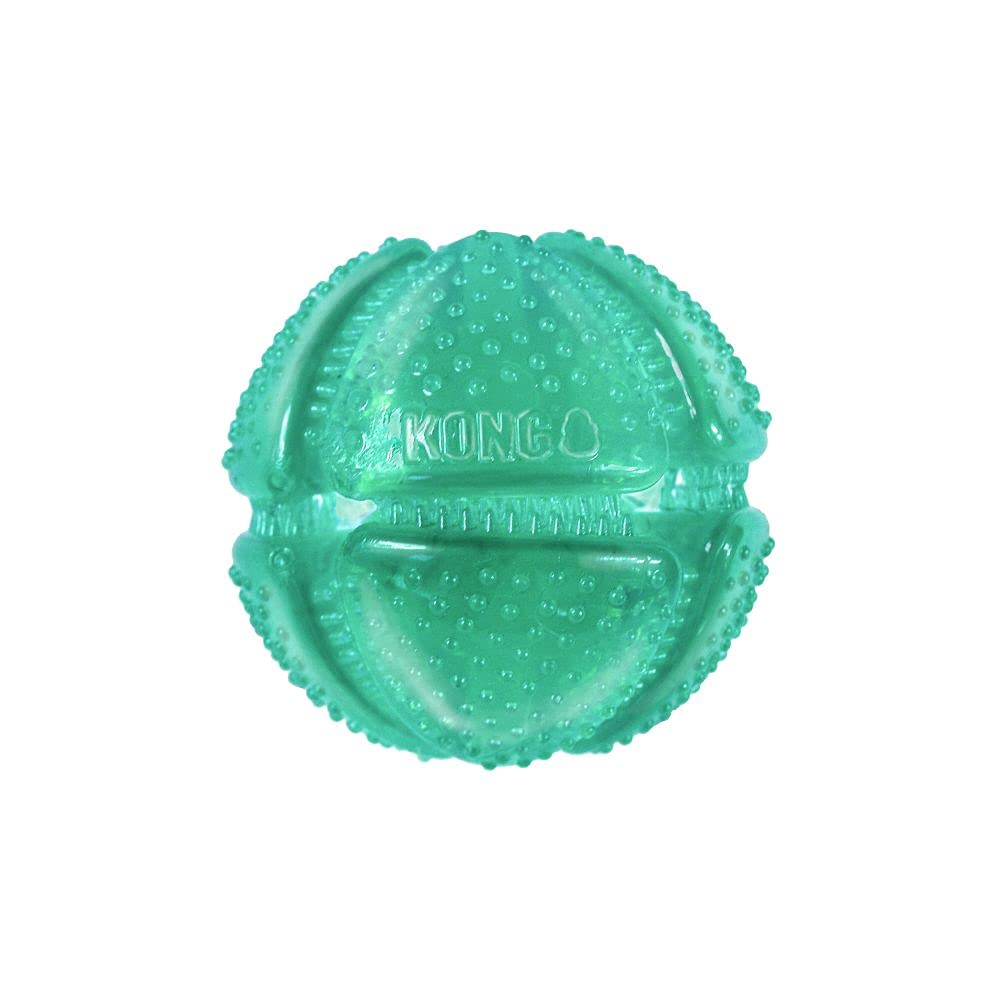 Kong Squeezz Dental Ball - Dog Toy For Cleaning Teeth - Flexible Chew Toy For Gentle & Mild Chewers - For Medium/Large Dogs