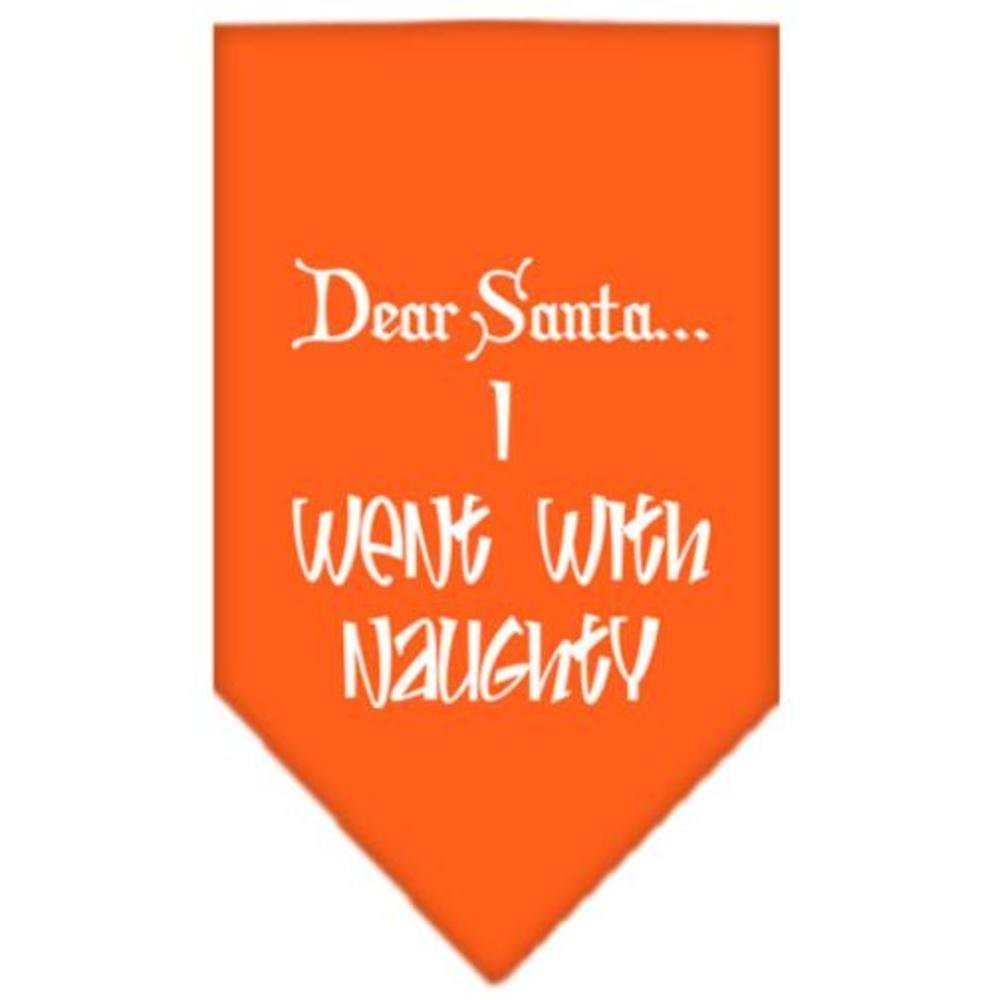 Mirage Pet Products Went with Naughty Screen Print Bandana for Pets, Large, Orange