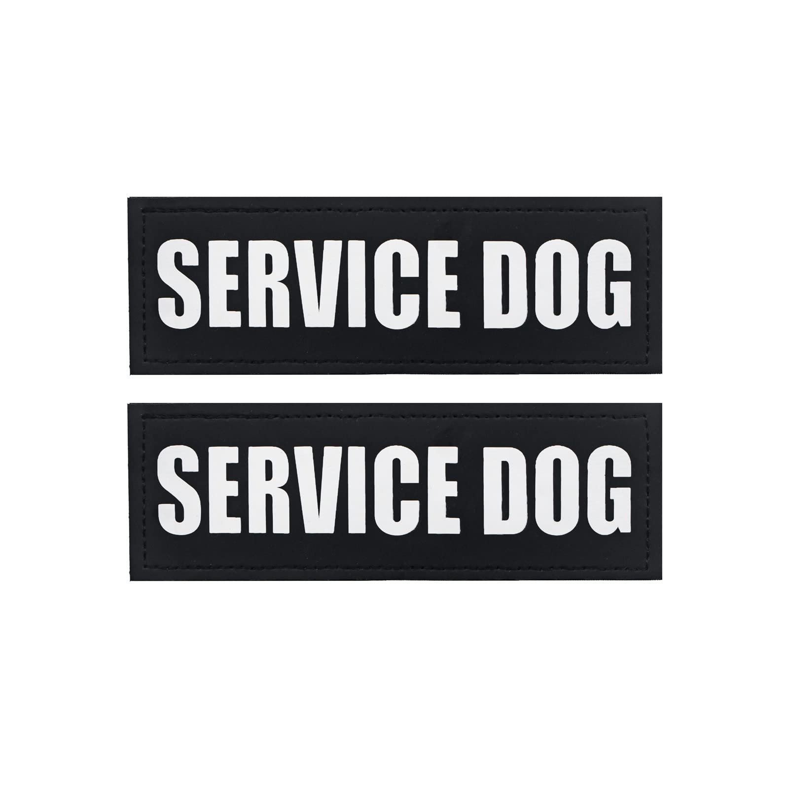 2Pack Service Dog Patches, Removable Dog Harness Patch For Dogs, Dog Vest Patches With Hook Backing, In Training Dog Patch, Blac