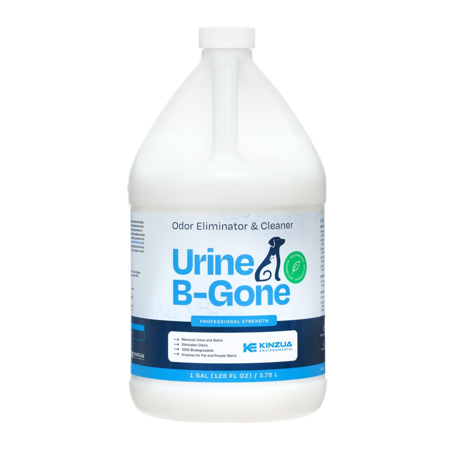 Urine-B-Gone Professional Urine Enzyme Odor Eliminator, 128 Fl Oz, Model KE-189UBG-1, Effectively Eliminates Stains and Odors