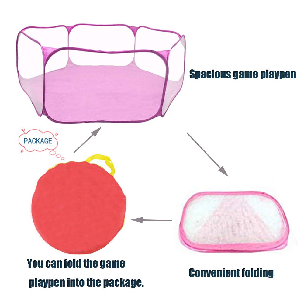Hamster Playpen With Mat, Large - Foldable Exercise Playpen, Breathable And Transparent Pet Cage Fence Indoor/Outdoor For Guinea