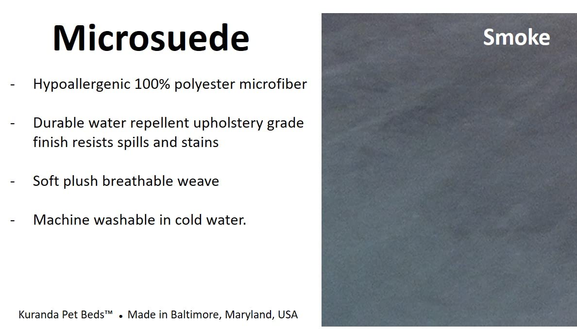 Kuranda Microsuede Slipcover - X-Large - 44' X 27' - Microsuede - Smoke