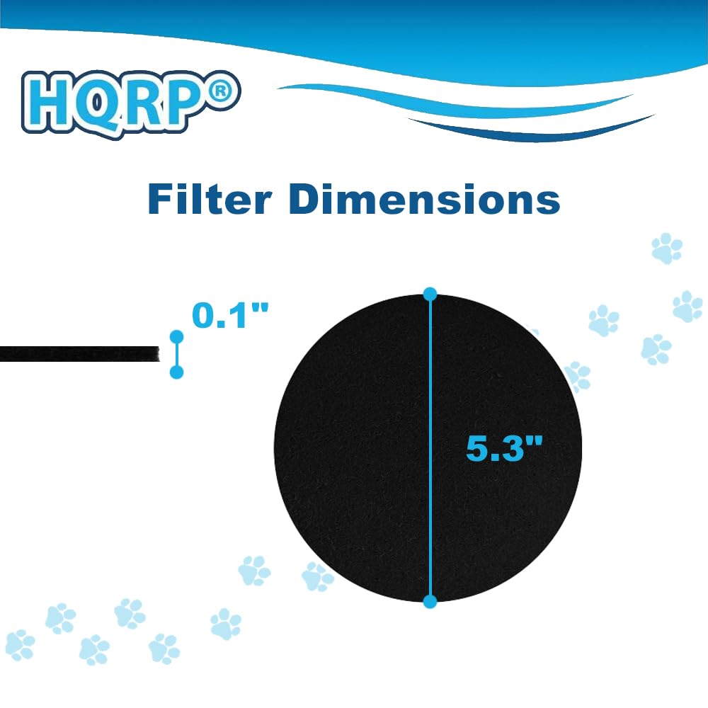 Hqrp 8-Pack Cat Litter Box Replacement Carbon Filters Compatible With Petmate Booda Dome Covered Litter Box, Activated Carbon Ch