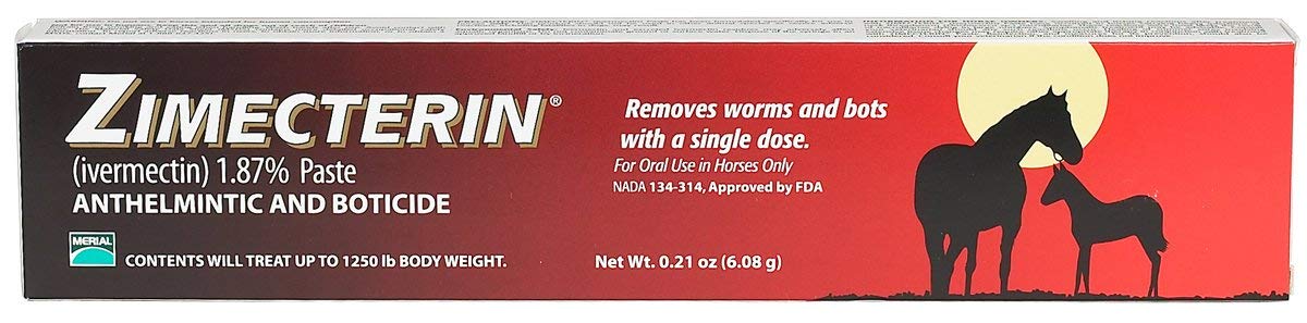 RJ matthews Zimecterin Horse Dewormers Tube