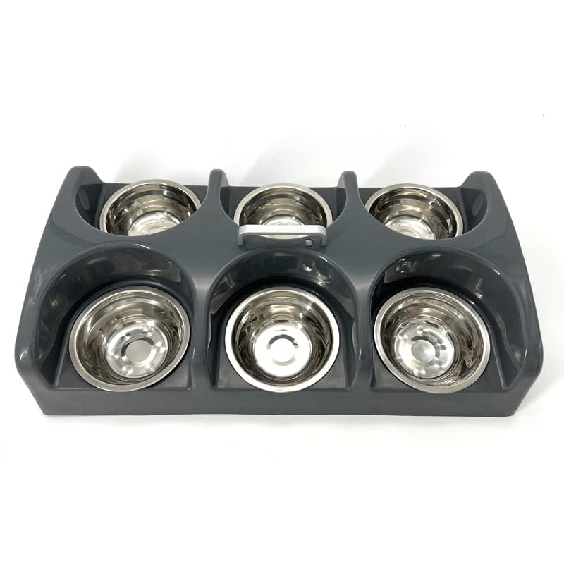 Puppy Feeding System 6 Litter Multiple Dog Bowl Feeder Puppy Feeder Station, Weaning Dish Puppy'S Feeding