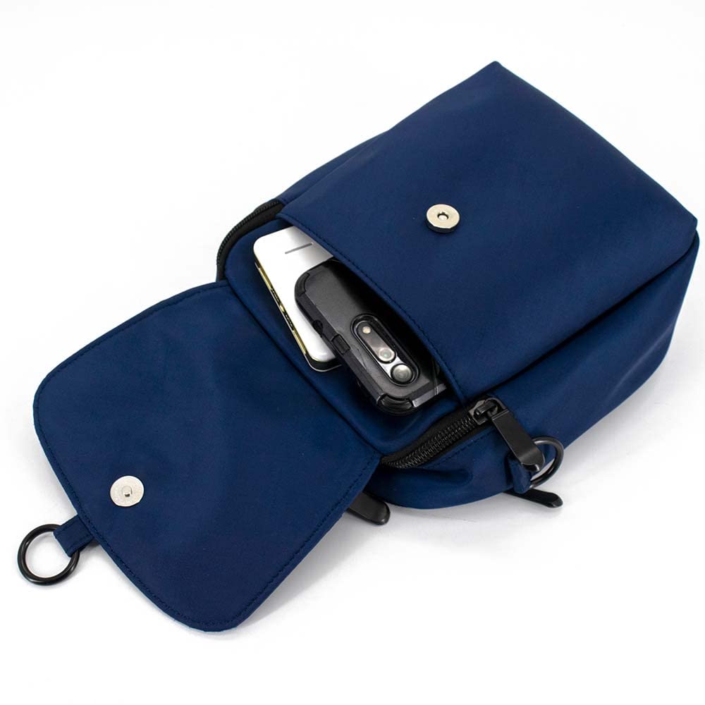 Dog Walking Bag Crossbody Waterproof & Lightweight Treat Pouch for Pet Training, Puppy Treat Tote, Dog Mom Purse (Navy Blue 1.0)
