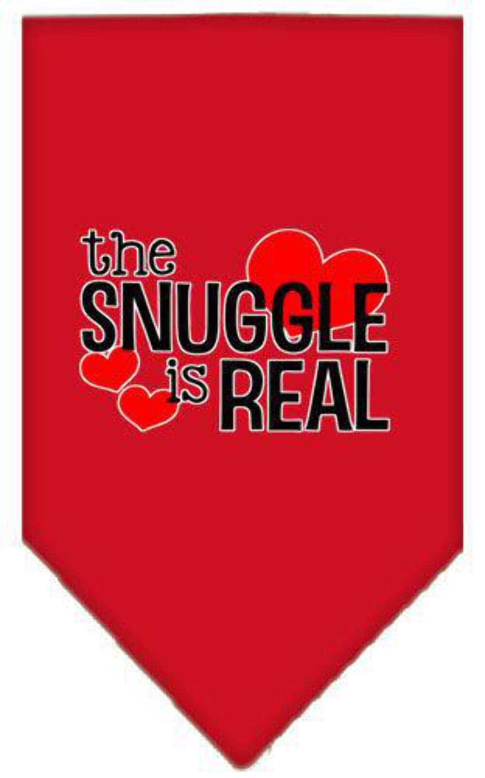Mirage Pet Product The Snuggle is Real Screen Print Bandana Red Small