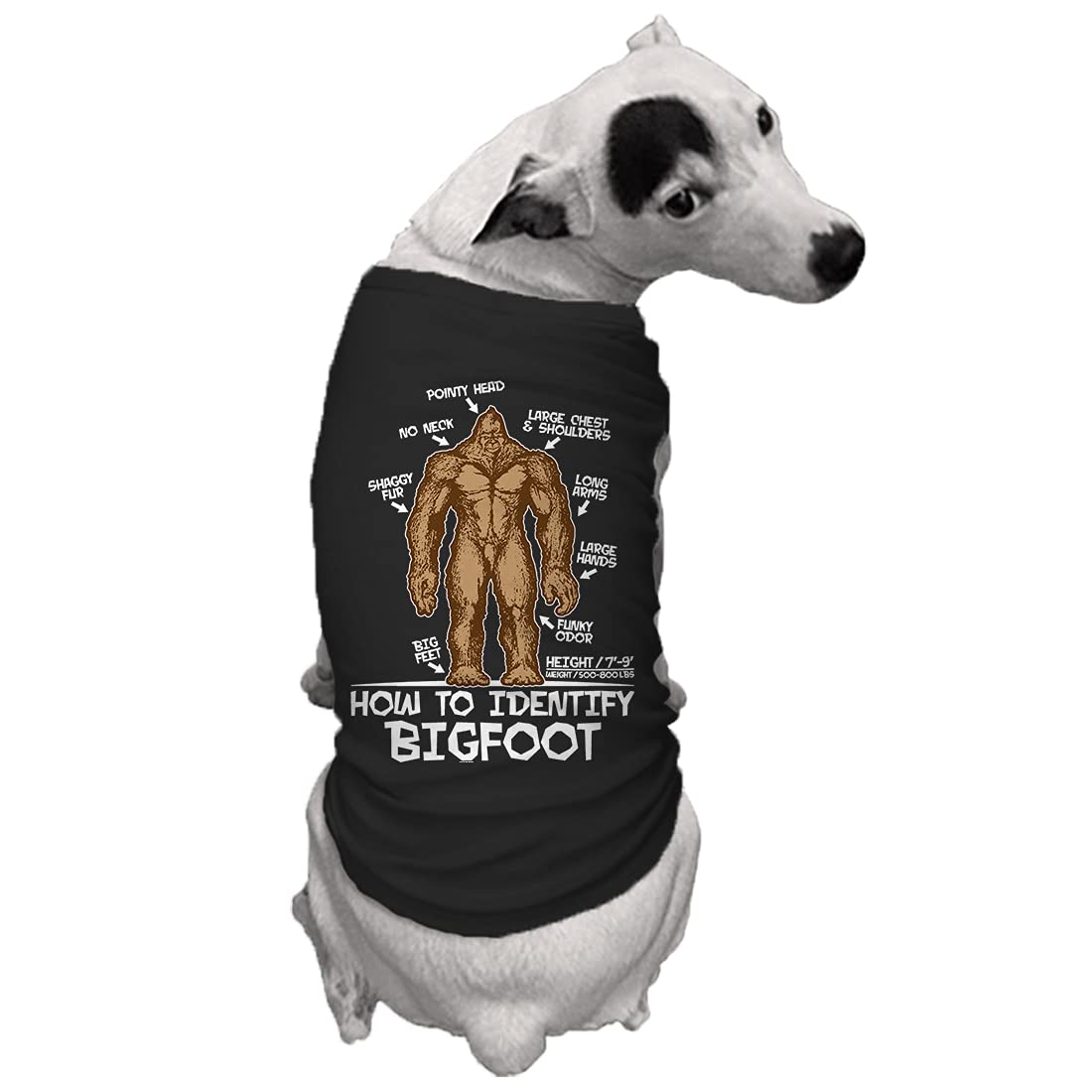 How To Identify Bigfoot - Dog Shirt (Black, 3X-Large)