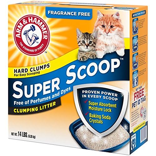 Arm & Hammer Super Scoop Litter, Fragrance Free,14 Lbs (Packaging May Vary)