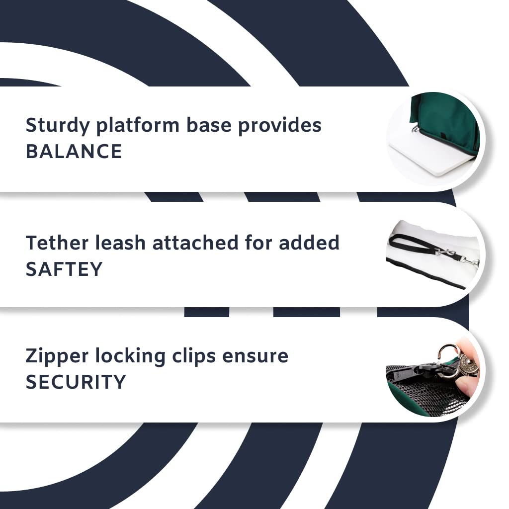 Divided SturdiBag X-Large Pet Carrier: Compartment for 2 Pets, Flexible Height for Cat and Dog Soft Sided with Safety Clips and