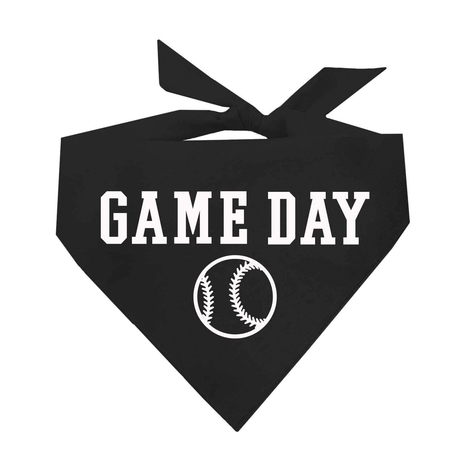 Game Day Baseball Dog Bandana (1054 Black, One Size)