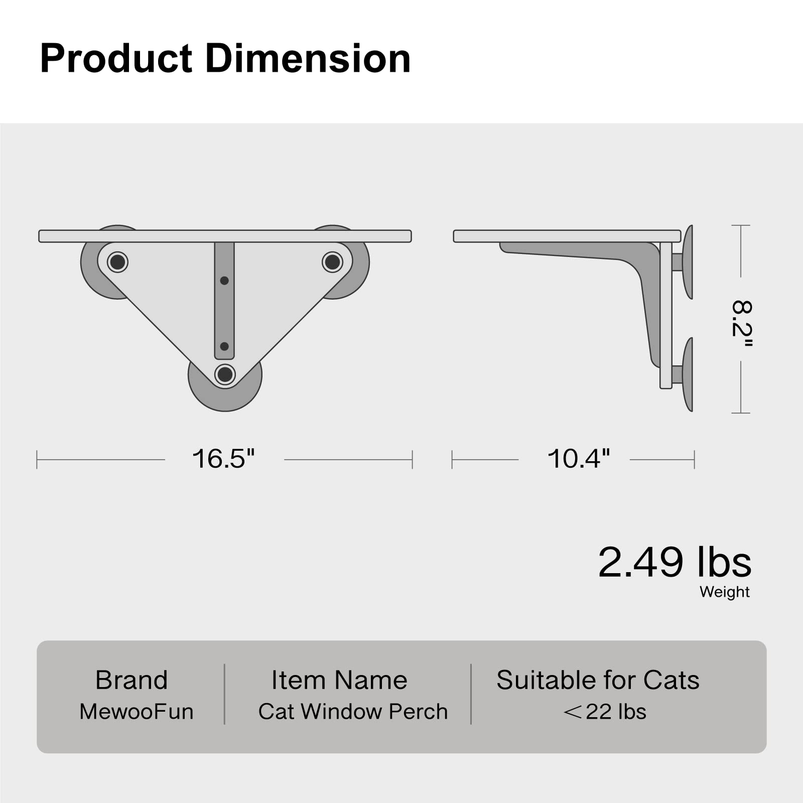 Mewoofun Cat Window Perch Hammock With Climbing Steps And Scratching Post Wooden Window Mounted Cat Bed For Indoor Cats (1 Cat Perch)