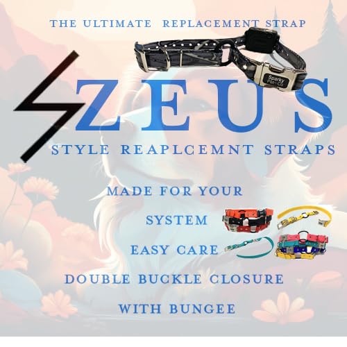 Sparky Pet Co - Zeus Ecollar Replacement Strap - Bungee Loop Dog Collar - Waterproof Biothane - Adjustable - Double Buckle - Quick Snap Metal Clasp - For Invisible Fence Systems - 3/4' X 28' Neon Pink