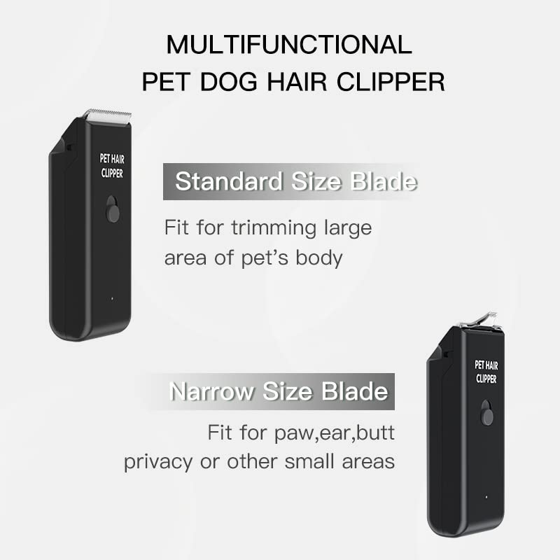 Tileon Feet Hair Trimmer, Dog Clippers,Quiet Washable Usb Rechargeable Cordless Dog Grooming Kit,Electric Pets Hair Trimmers Shaver Shears For Dogs And Cats Black
