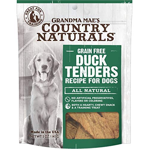 Grandma Maes Country Naturals Grain Free Duck Tenders Chewy Dog Treats, 5 Ounces