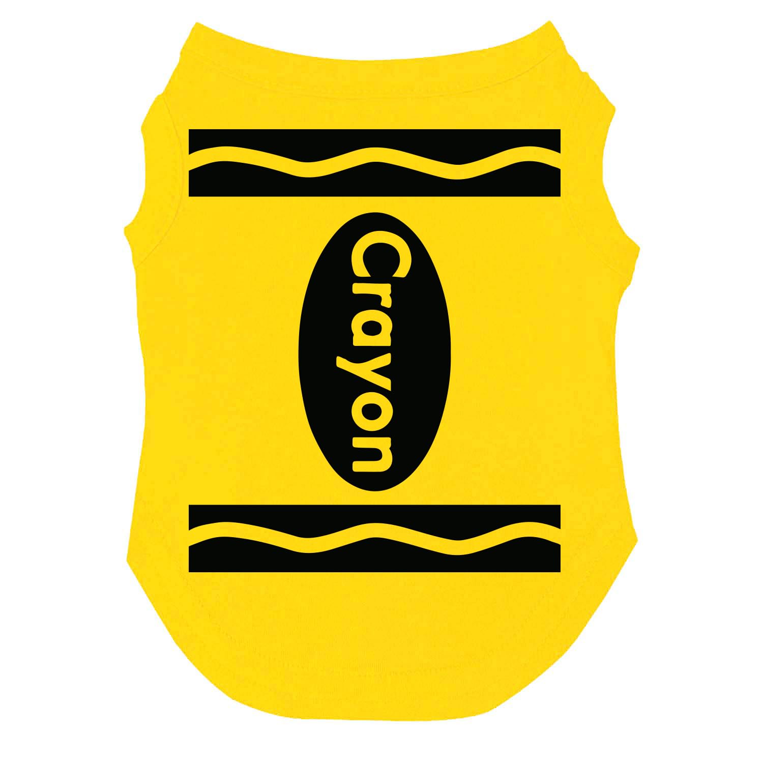Crayon Costume Halloween Dog Tee Shirt Sizes For Puppies, Toys, And Large Breeds (Yellow, 6X-Large 410)