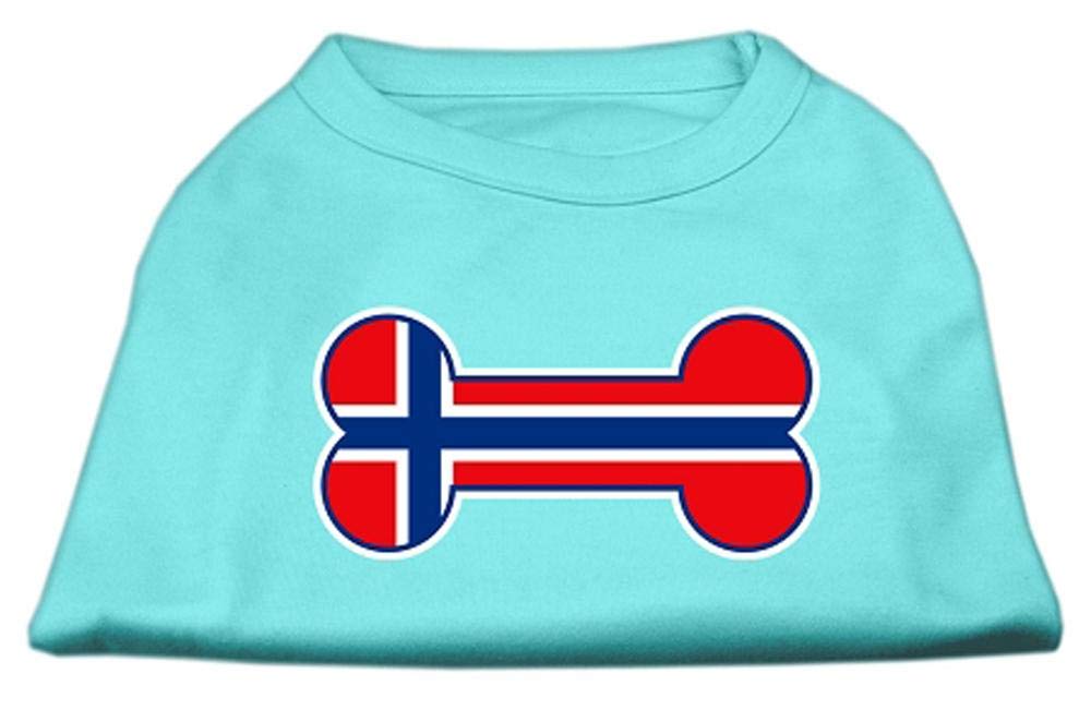 Mirage Pet Products 20-Inch Bone Shaped Norway Flag Screen Print Shirts for Pets, 3X-Large, Aqua