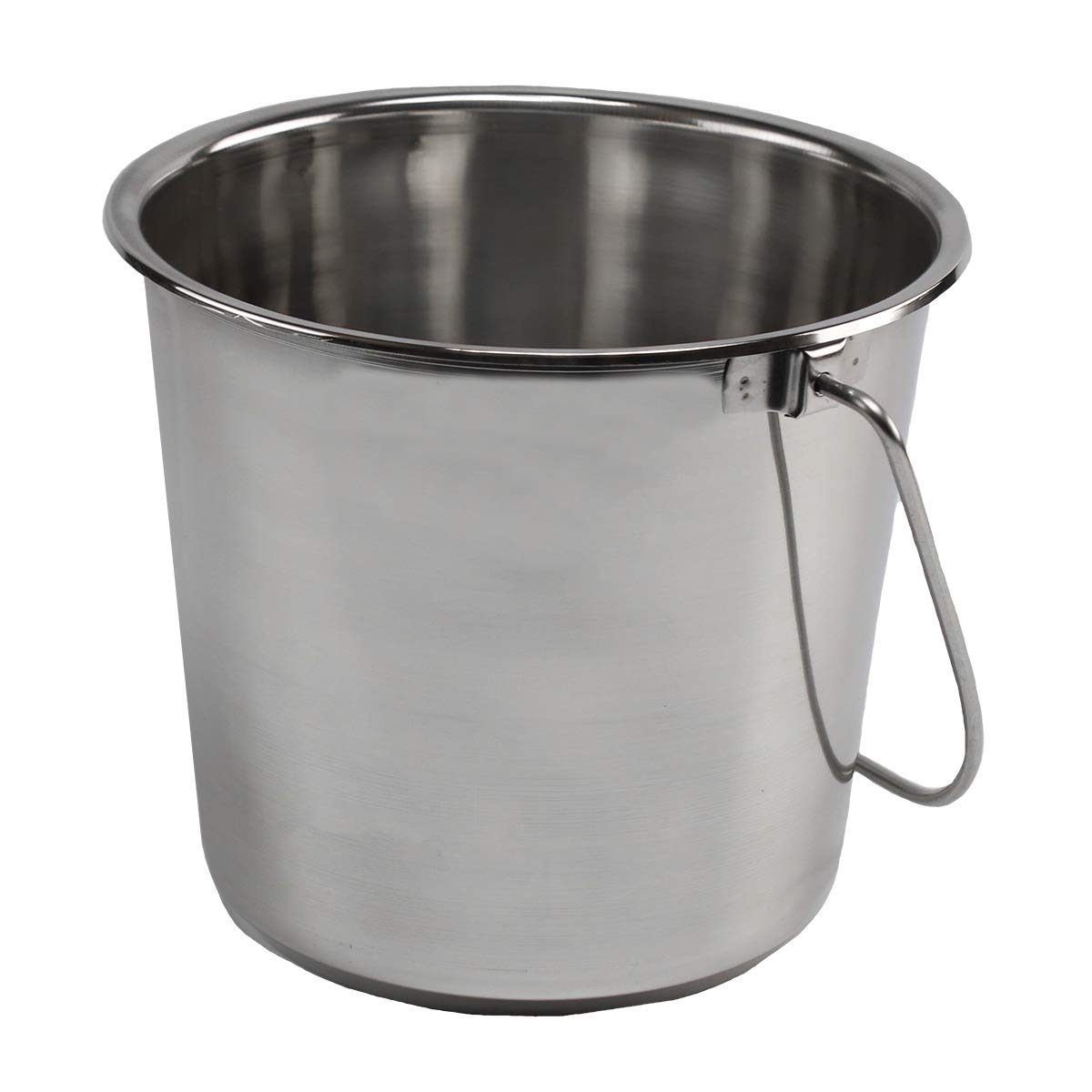 Grip Stainless Steel Bucket (5 Gallon)- Great For Pets, Cleaning, Food Prep - Hang On Fences, Cages, Kennels - Home, Garage, Workshop