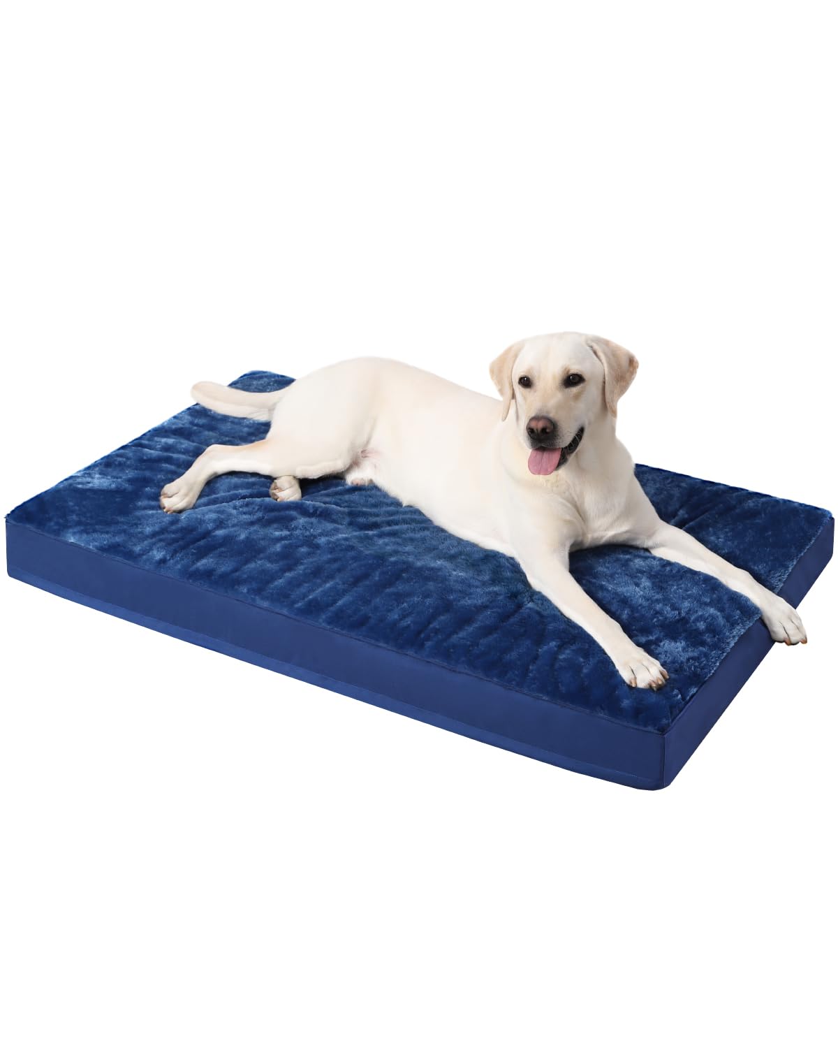 Ksiia Orthopedic Crate Bed Waterproof Dog Bed For Large Dogs, Washable, Egg Crate Foam Cover, 35 X 22 Inch, Blue