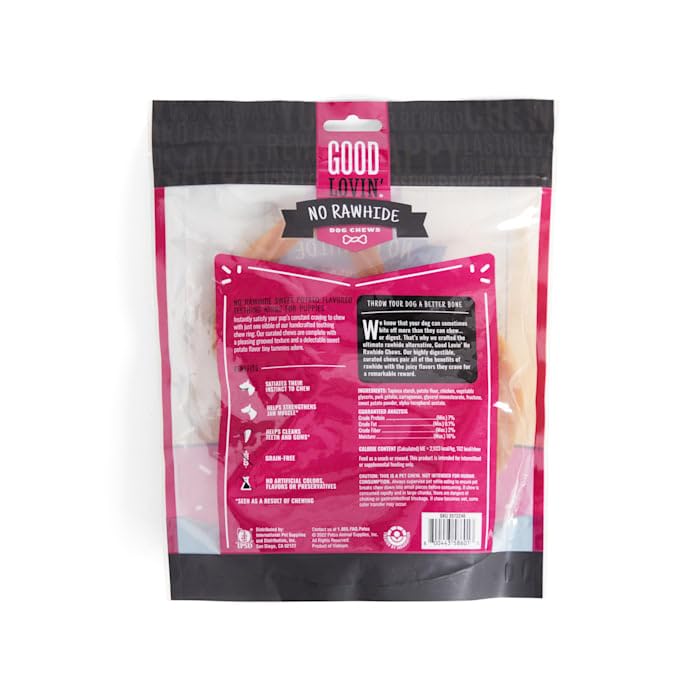 Good Lovin Rawhide-Free Sweet Potato Puppy Ring Dog Treats 9.9 oz. Count of 8