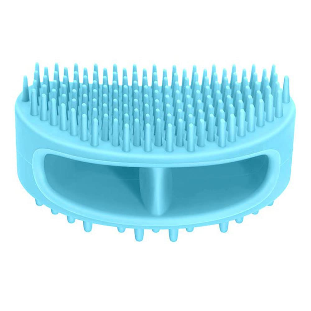 Dog Brush & Cat Brush, Soft Silicone Dog & Cat Grooming Brush, Pet Bath & Massage Brush For Cats And Dogs With Short Or Long Hair, Cat Slicker Shedding Hair Brush Blue