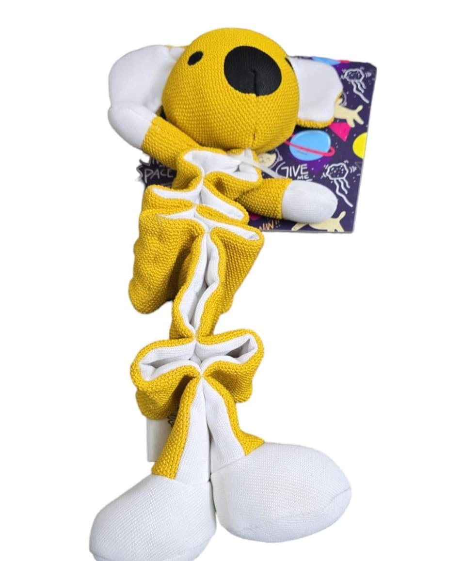 WAGGYTAILS Toys for Dogs | Both Crackle and Squeaky Sound | Koala Yellow | Soft & Plush Toys for Dog & Puppies (Pale Yellow Colo