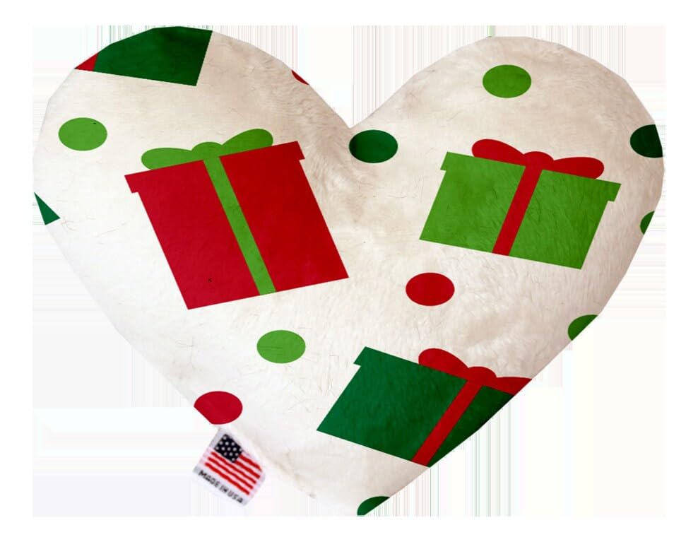 Christmas Pet and Dog Plush Heart or Bone Toy, "Classy Christmas Group" (Available in different sizes and 6 different patterns!) ClassyChristmasTrees 8" Plush Heart