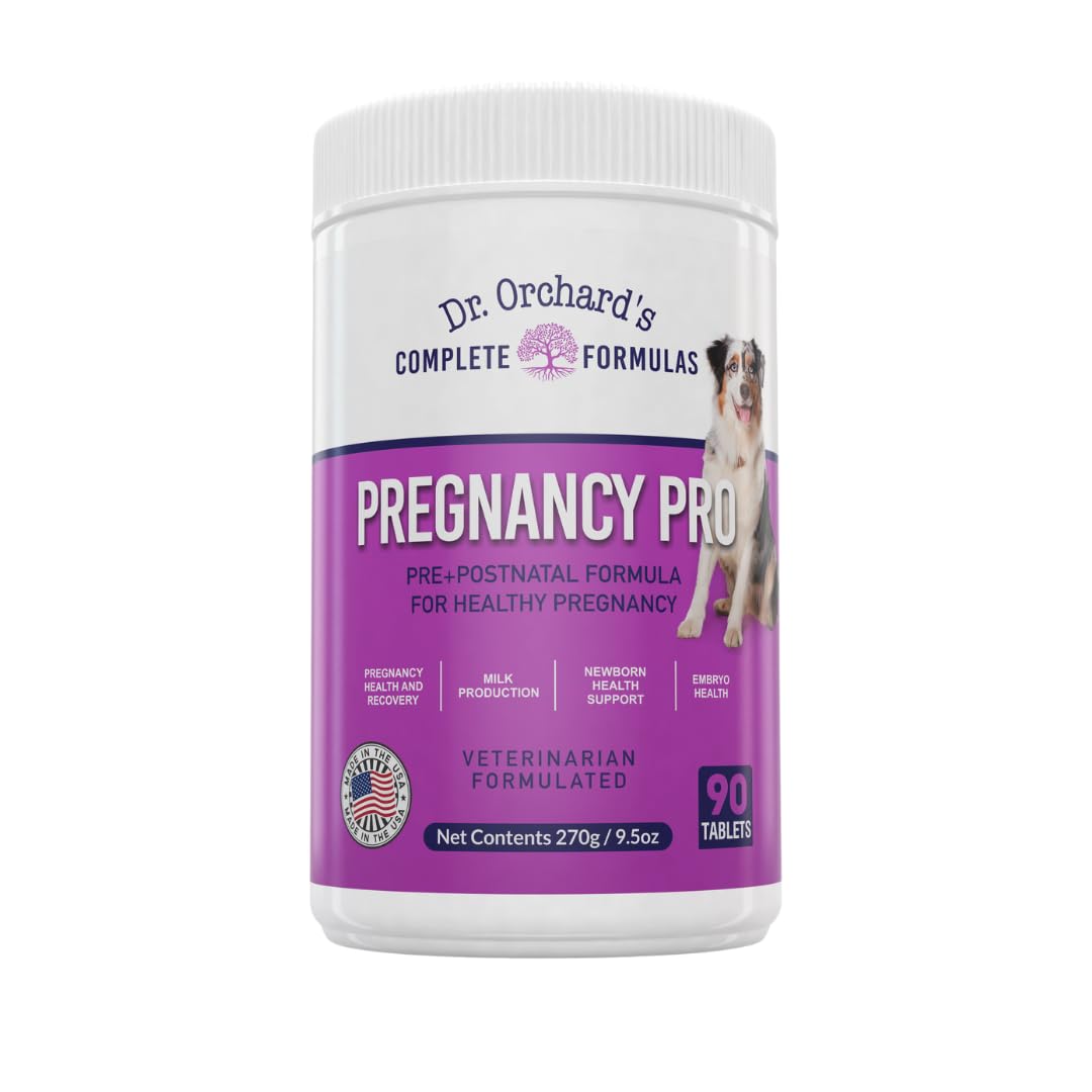 Dr Orchards Pregnancy Pro Dog Prenatal Vitamins - Premium Dog Supplement for Pregnancy, Prenatal + Postnatal, Lactation and Newb