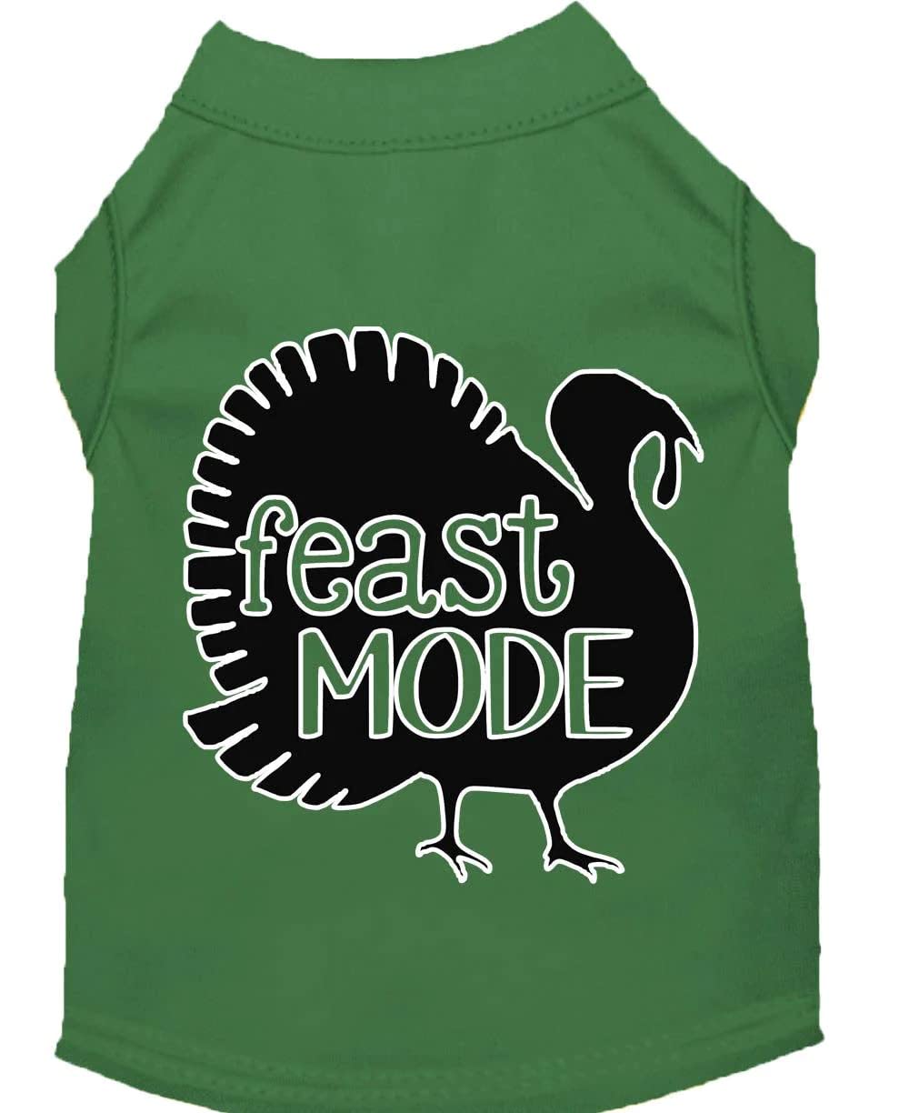 Pet Dog & Cat Shirt Screen Printed, "Feast Mode" Black 2XL (20-25 lbs.)
