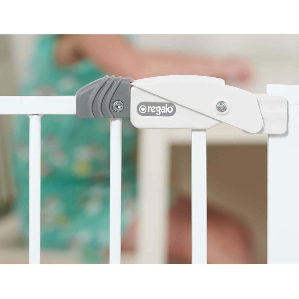 Regalo Extra Wide Walk Through Baby Gate, with Included Extension Kits