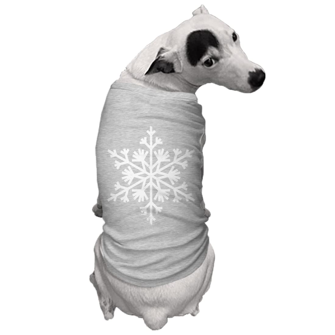 Tcombo Snowflake Dog Shirt (Light Gray, Large)