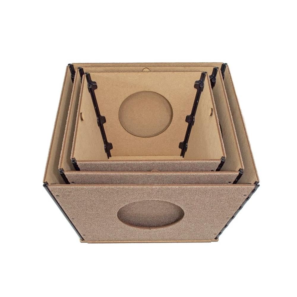 Happystack Cat Tower Model HS3SQTANLG Pyramid Style in Tan Indoor/Outdoor Carpet for Large Cats