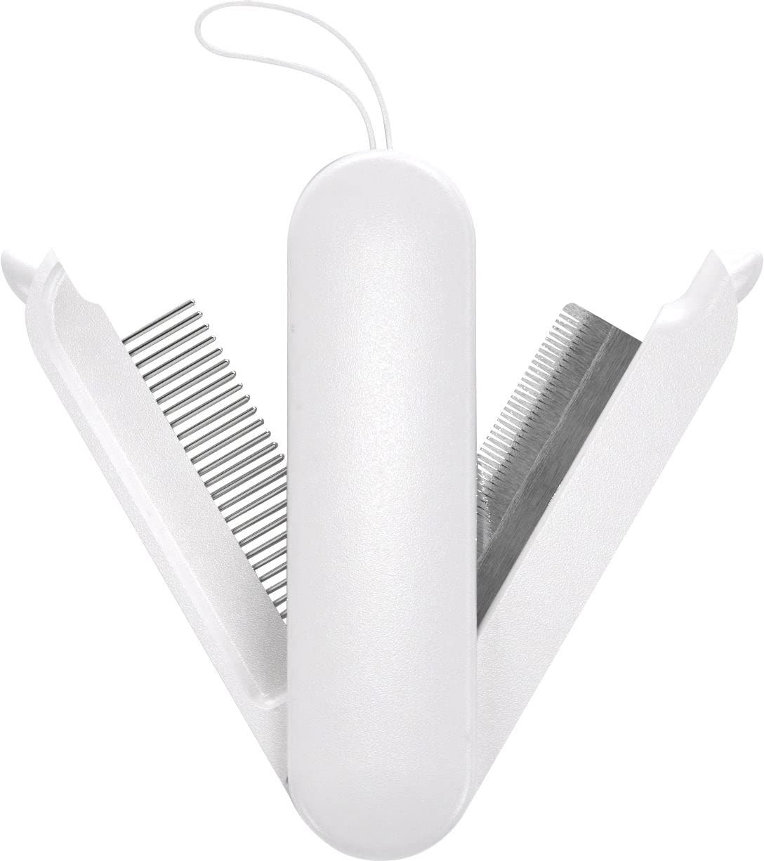 Pet Life ® 'Joyne' Multi-Functional 2-In-1 Swivel Travel Grooming Comb And Deshedder