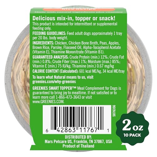 Greenies Smart Topper High Protein Wet Mix-in for Dogs, Chicken, Peas, Apples & Brown Rice Recipe in Vitabroth Broth - Bone Brot