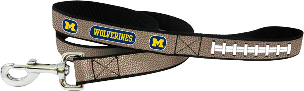 Ncaa Michigan Wolverines Reflective Football Leash, Small